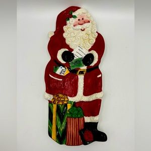 FITZ & FLOYD ESSENTIALS "SNACK THERAPY" Christmas Santa SERVING TRAY